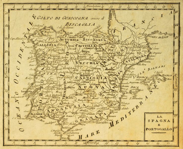 Фреска Старая карта Португалии