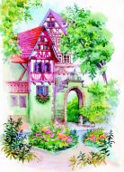 Фреска Сказочный домик с аркой