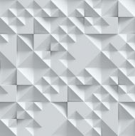 Фреска Абстракция пирамиды в белом цвете
