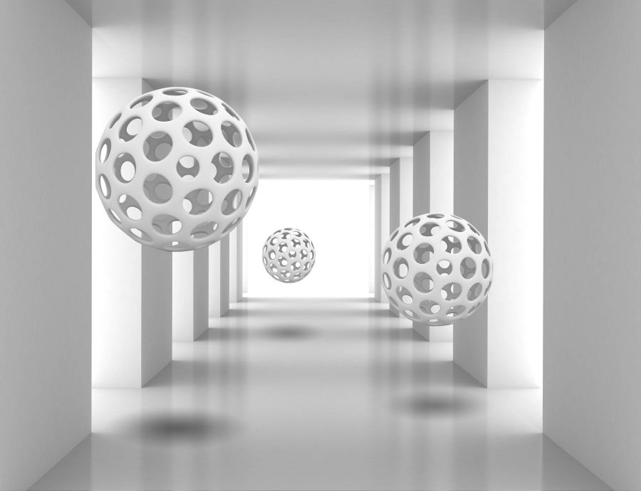 Фотообои 3D парящие шары